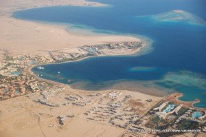 Landeanflug auf den Flughafen Hurghada