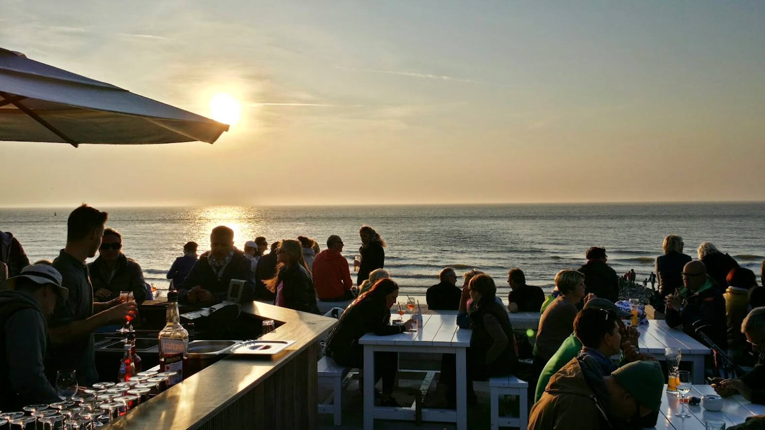 Milchbar im Sonnenuntergang