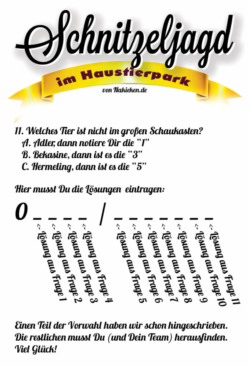 Schnitzeljagd Rätsel Seite 4