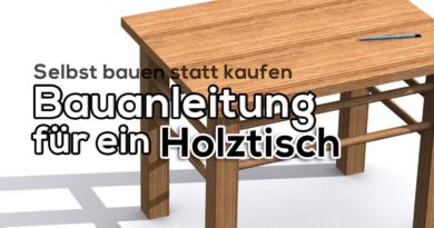 Bauanleitung für einen Tisch aus Holz