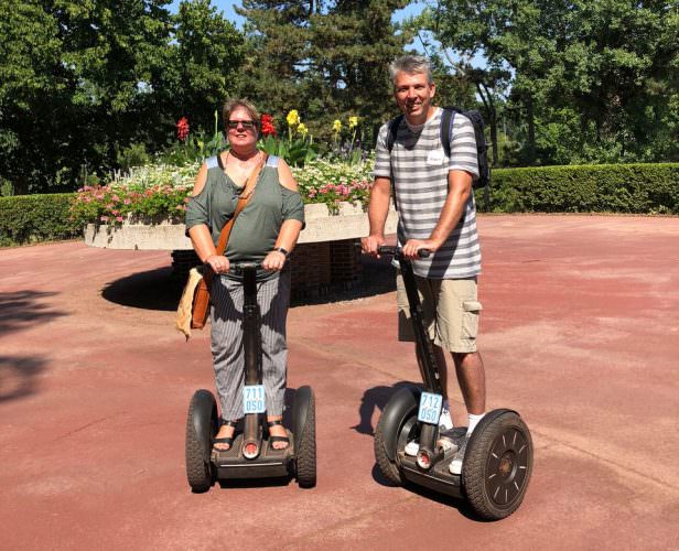 Tanja und ich fahren Segway
