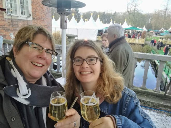 Der Heizpilz auf dem Wintermarkt Schloss Gödens
