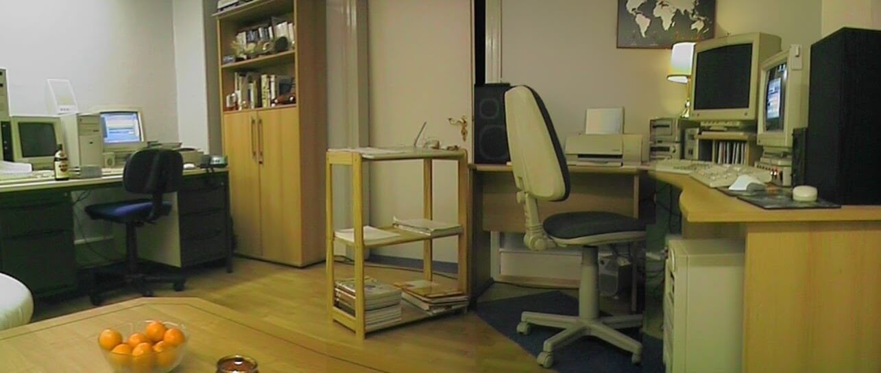 Meine erste Wohnung, das Computerzimmer mit einem Pentium 100 und einem Pentium 90